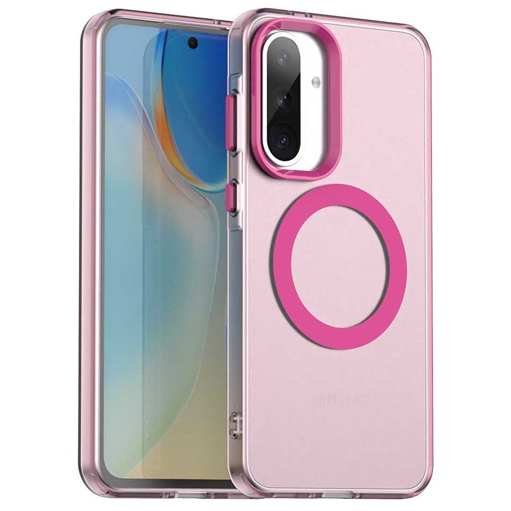 EIDERWOOD Samsung Galaxy A36 (5G) Hybrid Plastic Case - MagSafe Compatible - Transparent / Pink