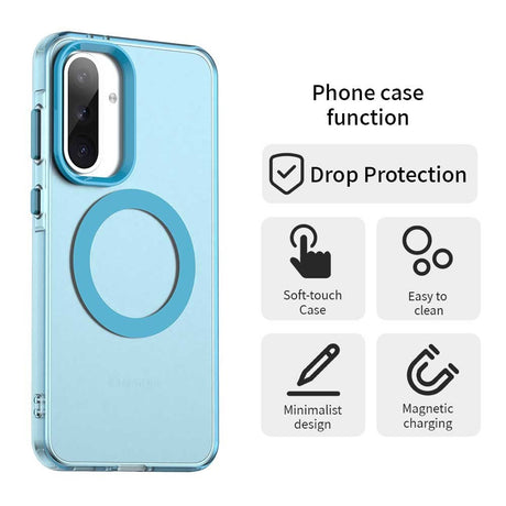 EIDERWOOD Samsung Galaxy A36 (5G) Hybrid Plastic Case - MagSafe Compatible - Transparent / Blue