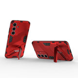 EIDERWOOD Samsung Galaxy S25+ (Plus) Rugged Case with Built-in Kickstand - Red