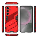 EIDERWOOD Samsung Galaxy S25+ (Plus) Rugged Case with Built-in Kickstand - Red