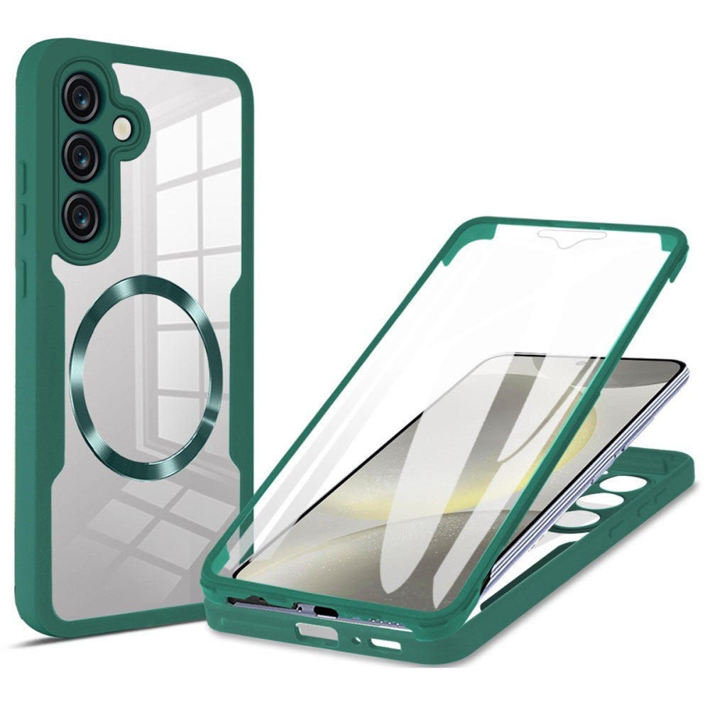 EIDERWOOD Samsung Galaxy S25 Case – Magsafe Compatible with Built-In Screen Protector - Green