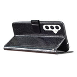 EIDERWOOD Samsung Galaxy A36 (5G) Leather Flip Case with Wallet & Strap - Glitter - Black