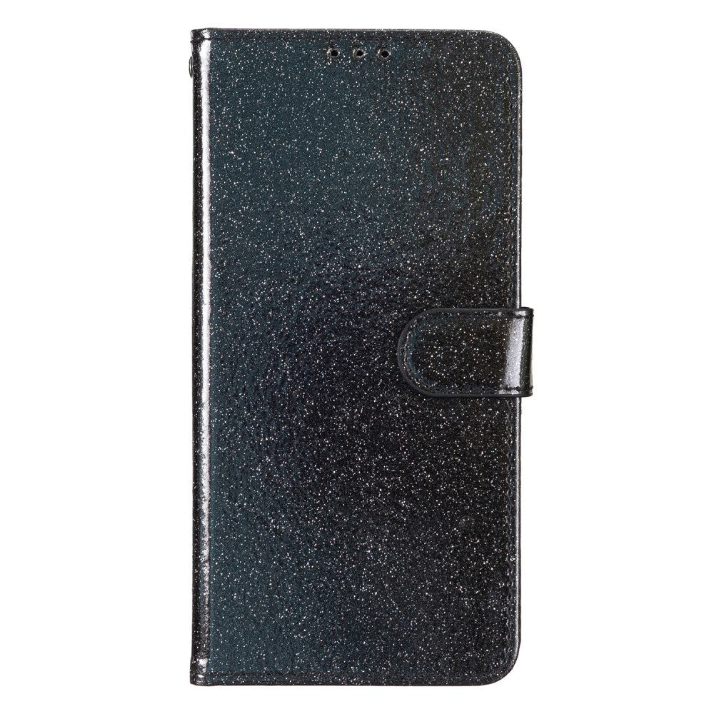 EIDERWOOD Samsung Galaxy A36 (5G) Leather Flip Case with Wallet & Strap - Glitter - Black