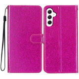 EIDERWOOD Samsung Galaxy A36 (5G) Leather Flip Case with Wallet & Strap - Glitter - Pink