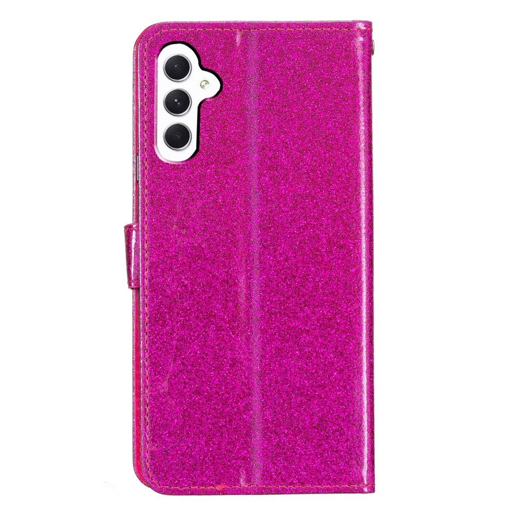 EIDERWOOD Samsung Galaxy A36 (5G) Leather Flip Case with Wallet & Strap - Glitter - Pink