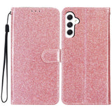 EIDERWOOD Samsung Galaxy A36 (5G) Leather Flip Case with Wallet & Strap - Glitter - Rose Gold