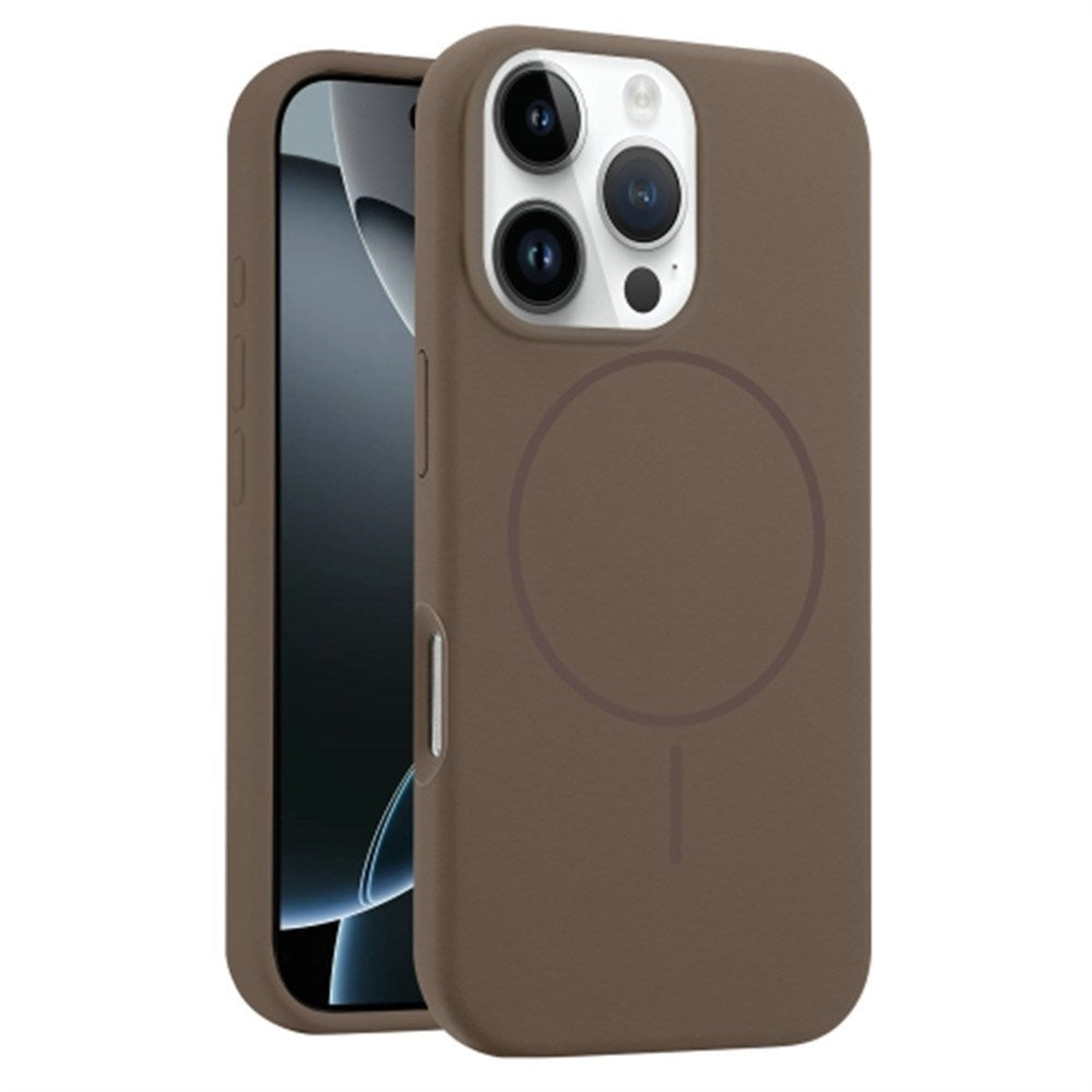 EIDERWOOD iPhone 16 Pro Silicone Case - MagSafe Compatible - Brown