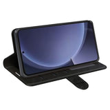 EIDERWOOD Samsung Galaxy S25+ (Plus) Faux Leather Flip Case with Cardholder & Stand Function - Black