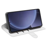 EIDERWOOD Samsung Galaxy S25+ (Plus) Faux Leather Flip Case with Cardholder & Stand Function - White