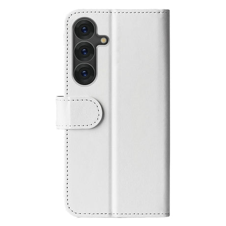 EIDERWOOD Samsung Galaxy S25+ (Plus) Faux Leather Flip Case with Cardholder & Stand Function - White