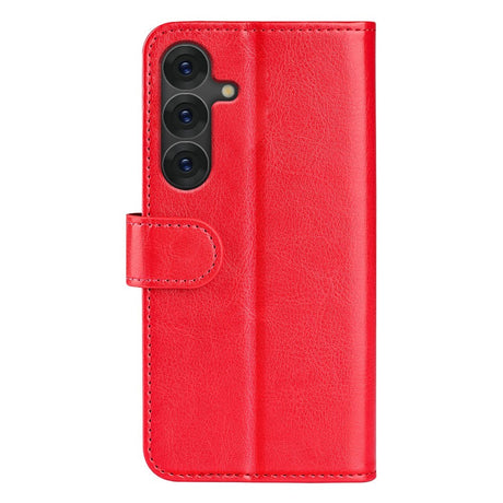 EIDERWOOD Samsung Galaxy S25+ (Plus) Faux Leather Flip Case with Cardholder & Stand Function - Red