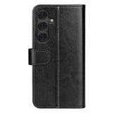 EIDERWOOD Samsung Galaxy S25 Faux Leather Flip Case with Cardholder & Stand Function - Black