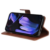 EIDERWOOD Google Pixel 9a Faux Leather Flip Case with Cardholder & Strap - Brown