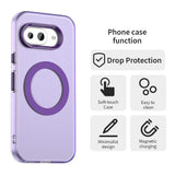 EIDERWOOD Google Pixel 9a Hybrid Plastic Case - MagSafe Compatible - Transparent / Purple