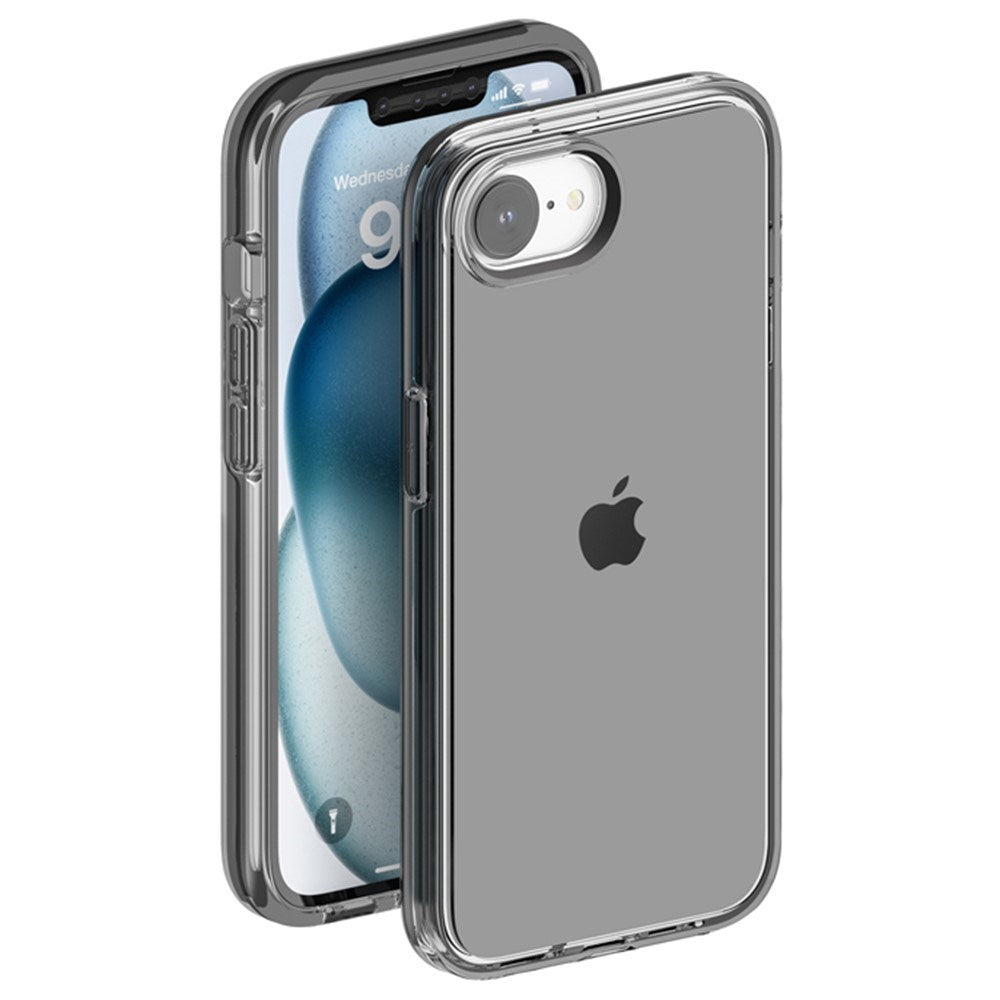 EIDERWOOD iPhone 16e Hybrid Plastic Case - Transparent / Black