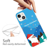 iPhone 14 Flexible Plastic Christmas Case - Santa Claus with Glasses