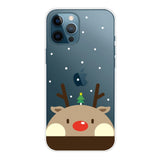 iPhone 14 Pro Flexible TPU Christmas Case - Christmas Tree with Reindeer