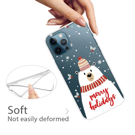 iPhone 14 Pro Flexible TPU Christmas Case - Christmas Bear