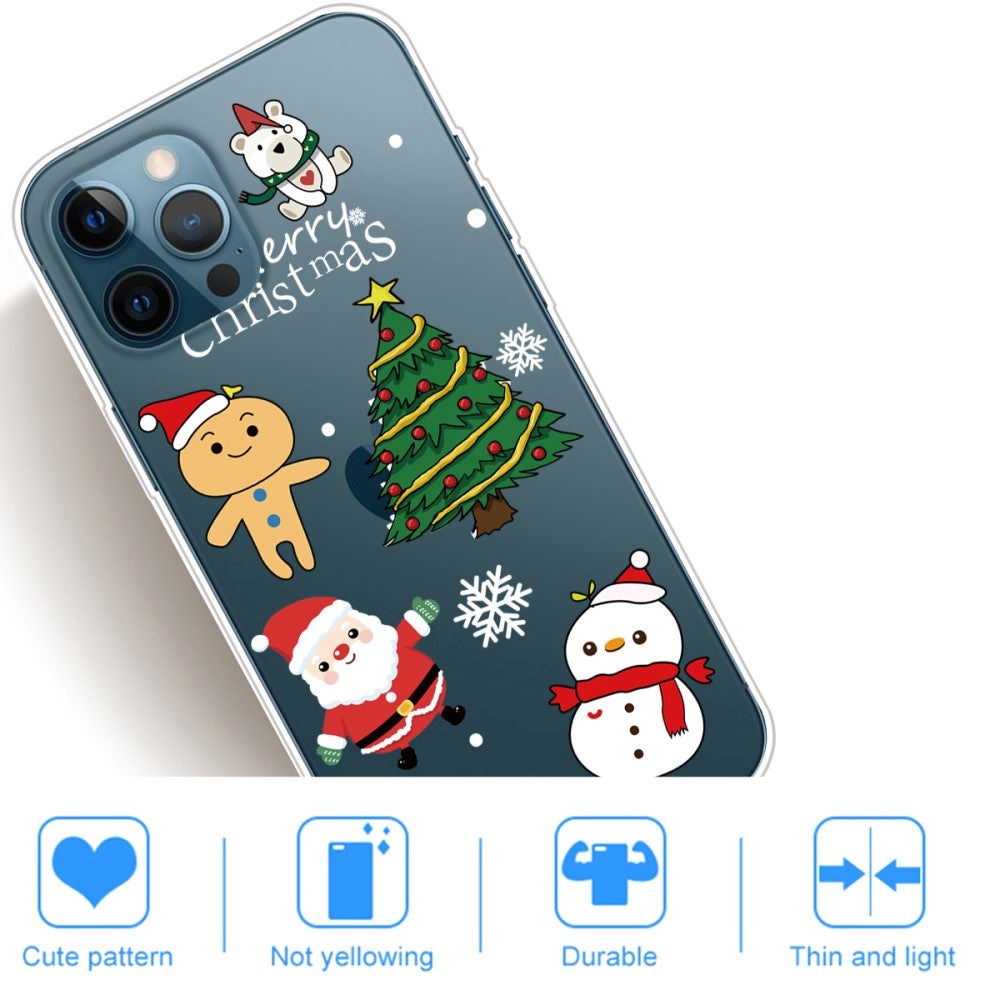 iPhone 14 Pro Flexible TPU Christmas Case - Cute Christmas Figures