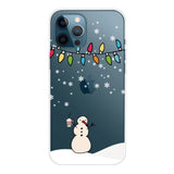 iPhone 14 Pro Flexible TPU Christmas Case - Snowman with Cocoa