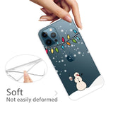 iPhone 14 Pro Flexible TPU Christmas Case - Snowman with Cocoa