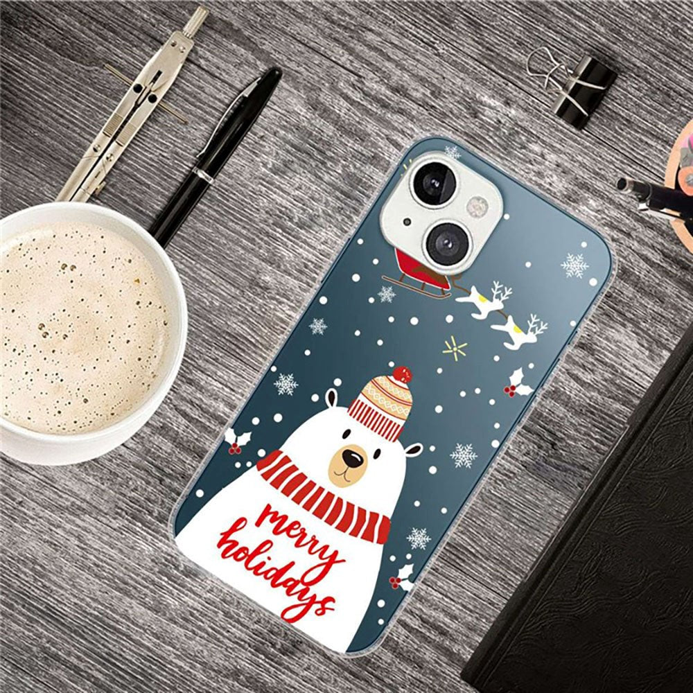 iPhone 14 Flexible Plastic Christmas Case - Polar Bear