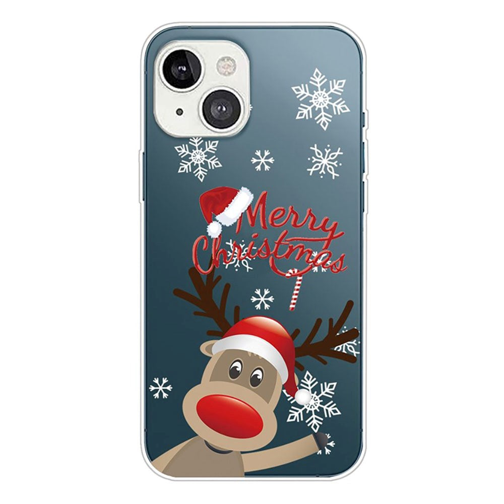 iPhone 14 Flexible Plastic Christmas Case - Reindeer