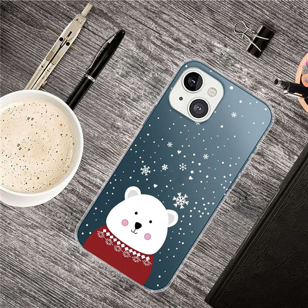 iPhone 14 Flexible Plastic Christmas Case - Cute Bear