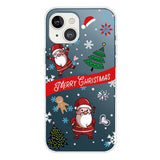 iPhone 14 Flexible Plastic Christmas Case - Two Santas