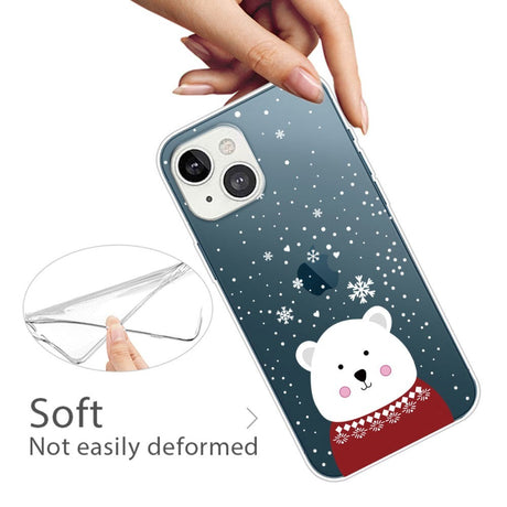 iPhone 14 Plus Flexible Plastic Christmas Case - Christmas Bear