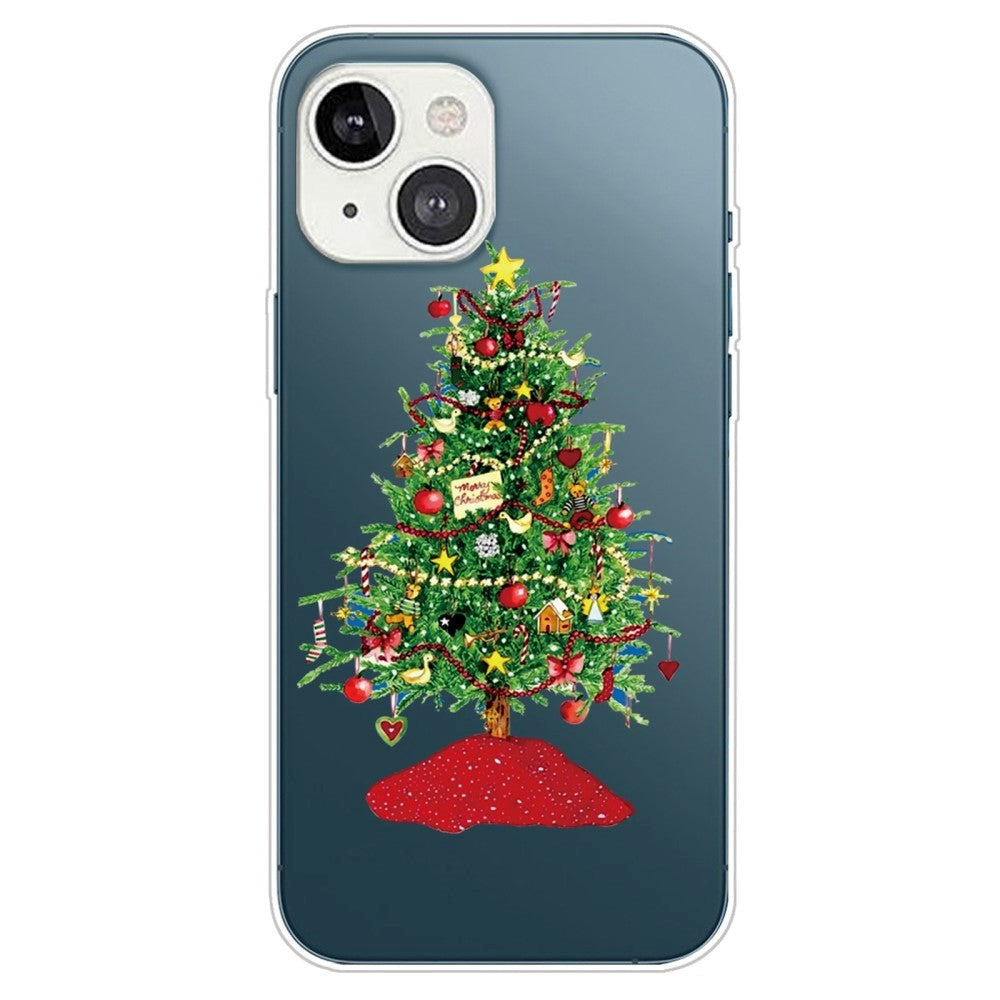 iPhone 14 Plus Flexible Plastic Christmas Case - Decorated Christmas Tree