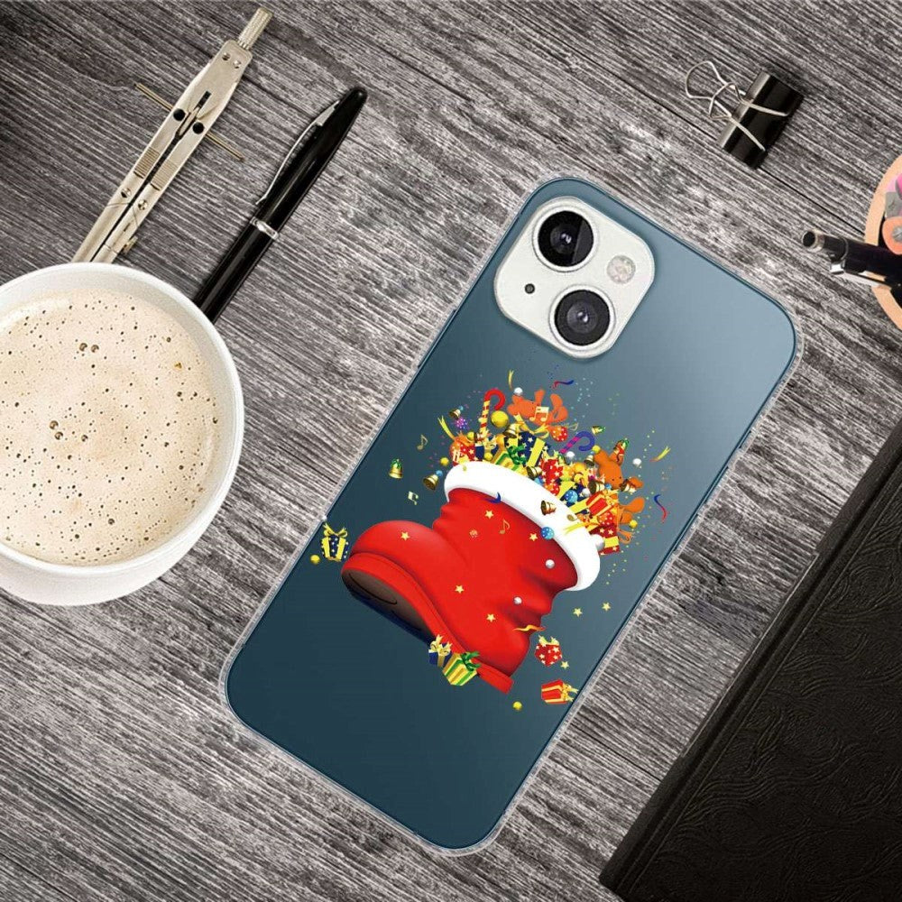 iPhone 14 Plus Flexible Plastic Christmas Case - Christmas Stocking