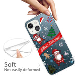 iPhone 14 Plus Flexible Plastic Christmas Case - Two Santa Clauses