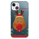 iPhone 14 Plus Flexible Plastic Christmas Case - Reindeer With Butterfly