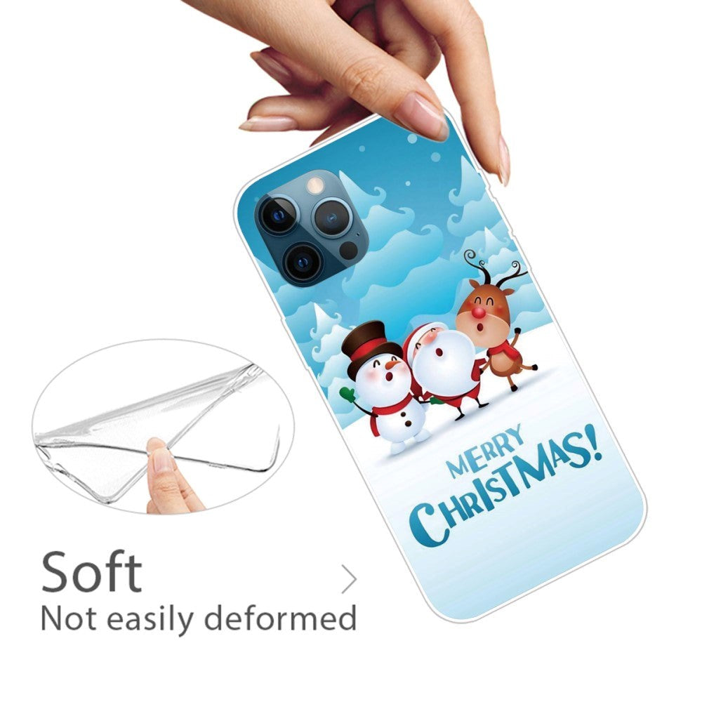 iPhone 14 Pro Flexible Plastic Christmas Case - Friends in The Snow