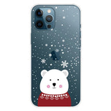 iPhone 14 Pro Flexible Plastic Christmas Case - Polar Bear w. Sweater