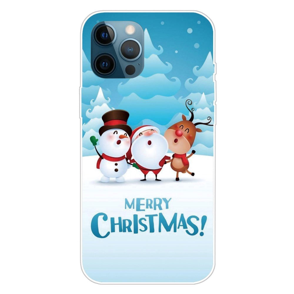 iPhone 14 Pro Max Flexible Plastic Christmas Case - Friends in The Snow