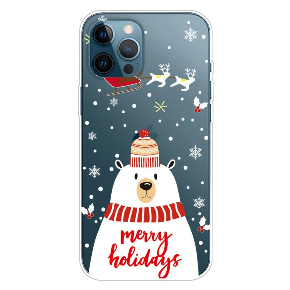 iPhone 14 Pro Max Flexible Plastic Christmas Case - Polar Bear