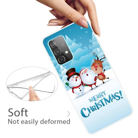 Samsung Galaxy A33 5G Flexible Plastic Christmas Back Cover - Toboggan Run Friends