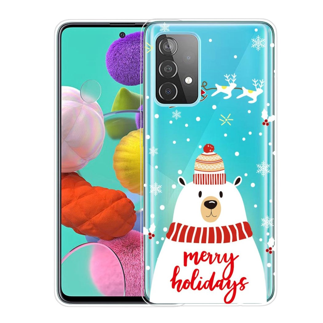 Samsung Galaxy A53 (5G) Flexible Plastic Christmas Case - Merry Christmas - Polar Bear