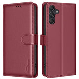 Samsung Galaxy A26 (5G) BINFEN Faux Leather Flip Case with RFID Blocking - Red