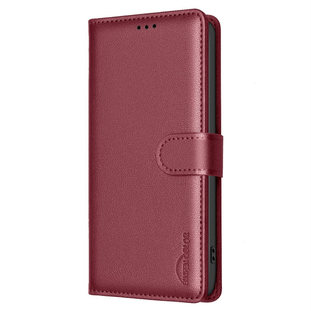 Samsung Galaxy A26 (5G) BINFEN Faux Leather Flip Case with RFID Blocking - Red