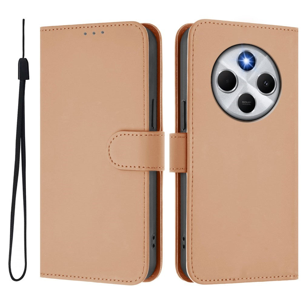 EIDERWOOD Xiaomi Redmi 14C Faux Leather Flip Case with Cardholder & Stand Function - Beige