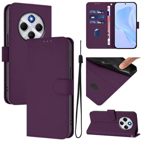 EIDERWOOD Xiaomi Redmi 14C Faux Leather Flip Case with Cardholder & Stand Function - Dark Purple