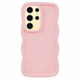 EIDERWOOD Samsung Galaxy S25 Ultra Flexible Plastic Cover with Wavy Design - Rose Gold