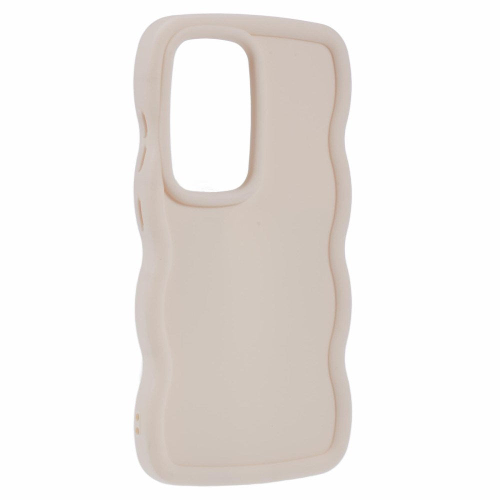 EIDERWOOD Samsung Galaxy S25 Ultra Flexible Plastic Cover with Wavy Design - Beige