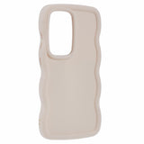 EIDERWOOD Samsung Galaxy S25 Ultra Flexible Plastic Cover with Wavy Design - Beige