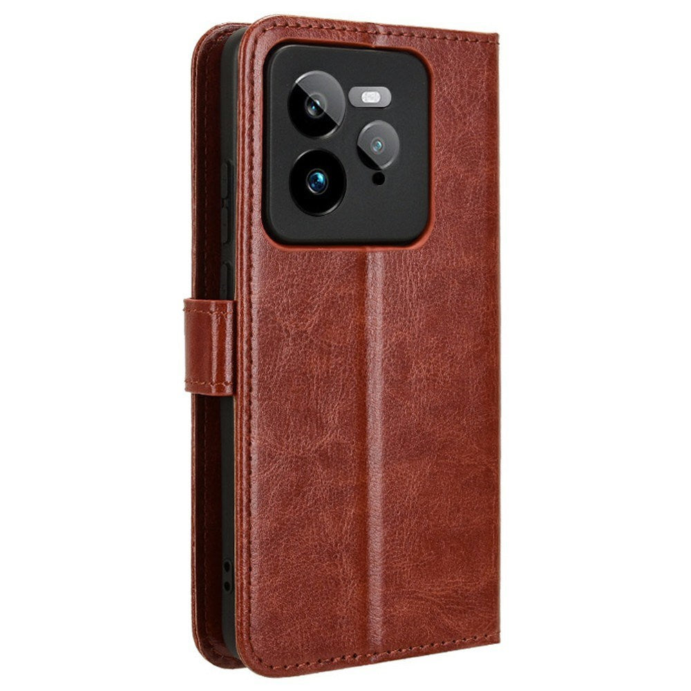 EIDERWOOD Realme GT 7 Pro (5G) Faux Leather Flip Case with Strap - Brown