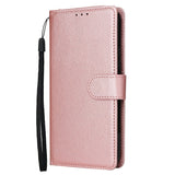 EIDERWOOD Samsung Galaxy S25+ (Plus) / S24+ (Plus) Faux Leather Case with Wallet and Strap - Rose Gold