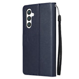EIDERWOOD Samsung Galaxy S25+ (Plus) / S24+ (Plus) Faux Leather Case with Wallet and Strap - Blue